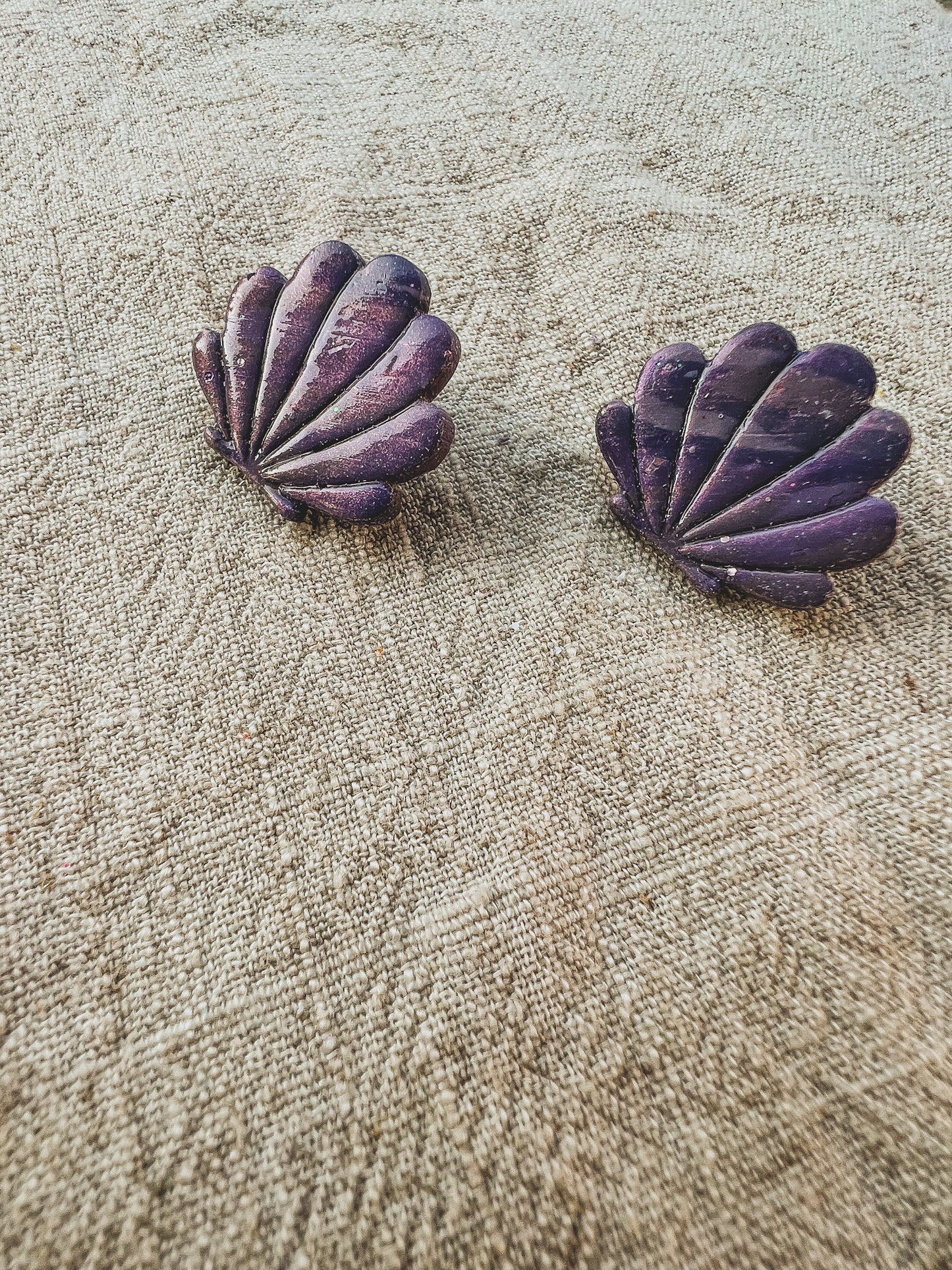 Purple Shell Studs