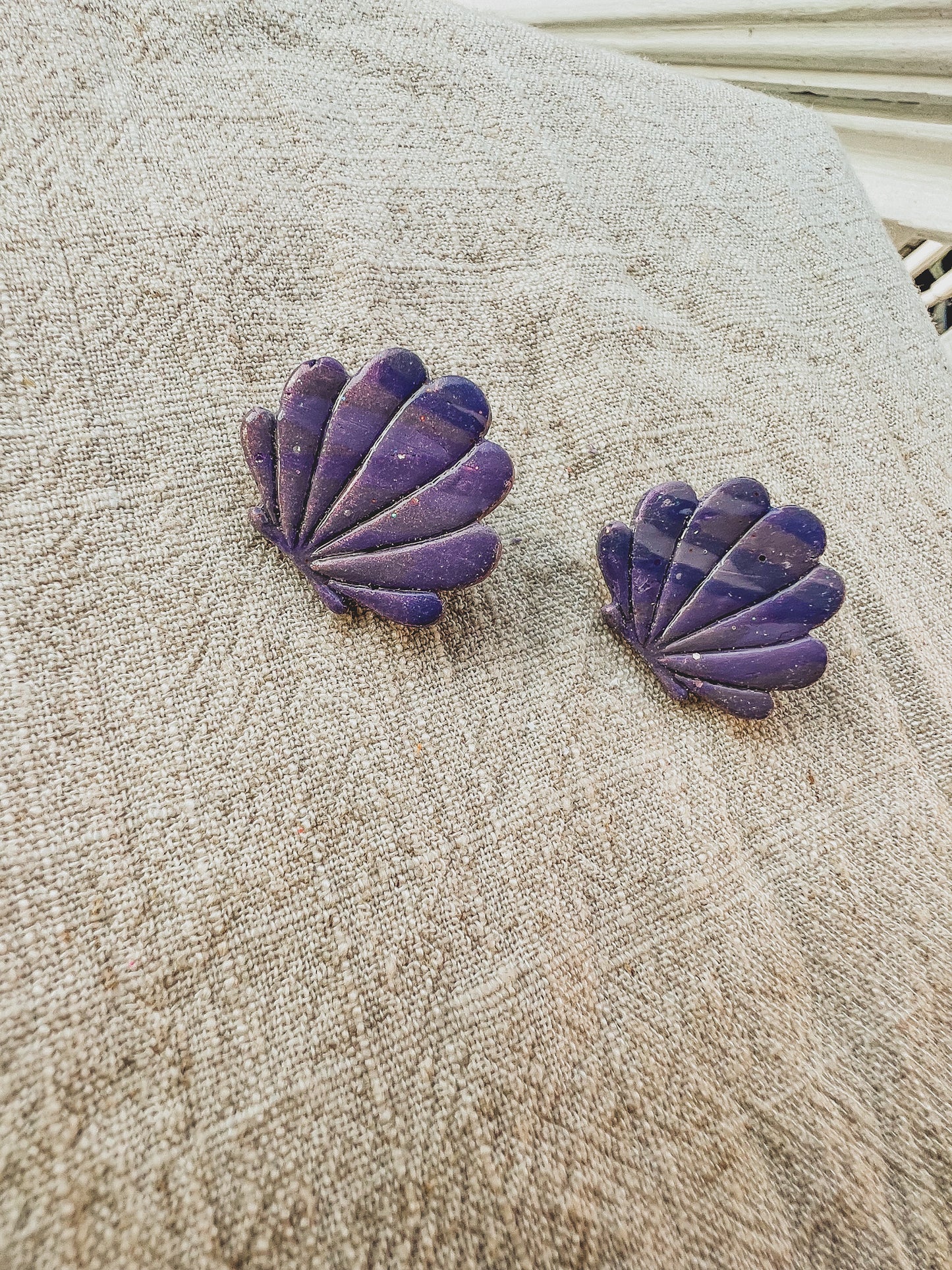 Purple Shell Studs