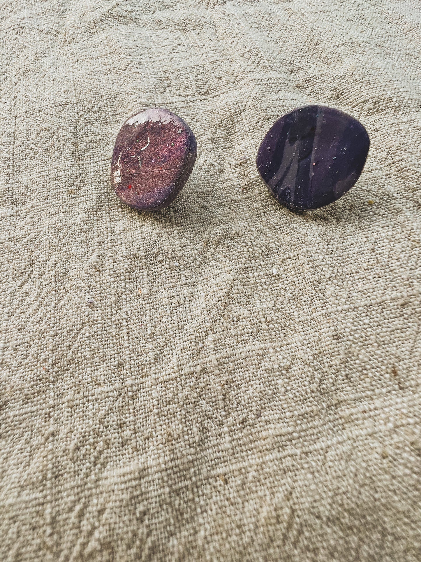 Purple Marble Studs